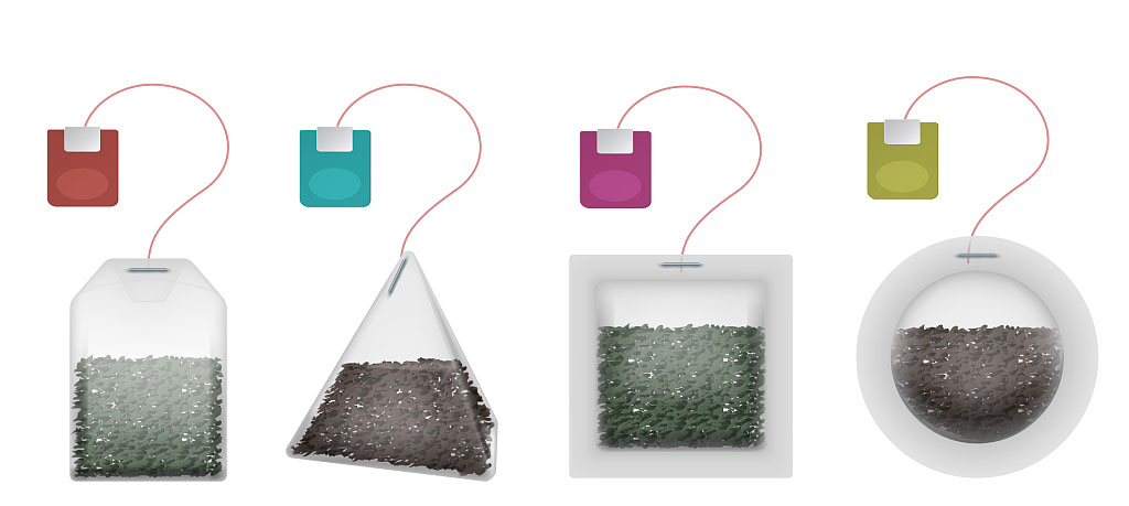 different tea bags